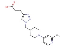 3-(1-{[1-(2-methyl-4-pyridinyl)-4-piperidinyl]methyl}-1H-1,2,3-triazol-4-yl)propanoic acid trifluoroacetate