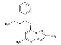 N-(2-methoxy-1-pyridin-2-ylethyl)-2,5-dimethylpyrazolo[1,5-a]pyrimidin-7-amine
