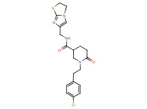 1-[2-(4-chlorophenyl)ethyl]-N-(2,3-dihydroimidazo[2,1-b][1,3]thiazol-6-ylmethyl)-6-oxo-3-piperidinecarboxamide