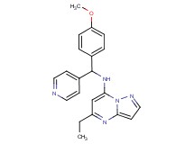 5-ethyl-N-[(4-methoxyphenyl)(4-pyridinyl)methyl]pyrazolo[1,5-a]pyrimidin-7-amine