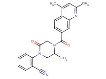 2-{4-[(2,4-dimethyl-7-quinolinyl)carbonyl]-5-methyl-2-oxo-1-piperazinyl}benzonitrile