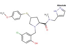 (4R)-1-(5-chloro-2-hydroxybenzyl)-4-[(4-methoxyphenyl)thio]-N-methyl-N-(1H-pyrazol-5-ylmethyl)-L-prolinamide