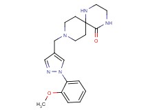9-{[1-(2-methoxyphenyl)-1H-pyrazol-4-yl]methyl}-1,4,9-triazaspiro[5.5]undecan-5-one