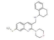 N-{[7-(methylthio)-2-(4-morpholinyl)-3-quinolinyl]methyl}-1,2,3,4-tetrahydro-1-naphthalenamine