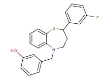 3-{[2-(3-fluorophenyl)-3,4-dihydro-1,5-benzothiazepin-5(2H)-yl]methyl}phenol