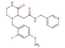 2-[1-(2-fluoro-4-methoxybenzyl)-3-oxo-2-piperazinyl]-N-(3-pyridinylmethyl)acetamide