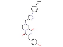 (3S,9aR)-3-(4-hydroxybenzyl)-8-{[1-(4-methylphenyl)-1H-pyrazol-4-yl]methyl}tetrahydro-2H-pyrazino[1,2-a]pyrazine-1,4(3H,6H)-dione