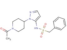 N-[1-(1-acetylpiperidin-4-yl)-1H-pyrazol-5-yl]-1-phenylmethanesulfonamide