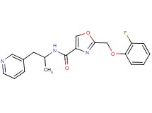 2-[(2-fluorophenoxy)methyl]-N-[1-methyl-2-(3-pyridinyl)ethyl]-1,3-oxazole-4-carboxamide