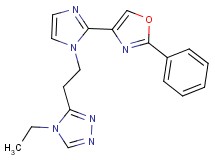 4-ethyl-3-{2-[2-(2-phenyl-1,3-oxazol-4-yl)-1H-imidazol-1-yl]ethyl}-4H-1,2,4-triazole