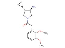 (3R*,4S*)-4-cyclopropyl-1-[(2,3-dimethoxyphenyl)acetyl]-3-pyrrolidinamine