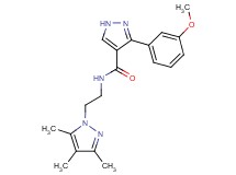 3-(3-methoxyphenyl)-N-[2-(3,4,5-trimethyl-1H-pyrazol-1-yl)ethyl]-1H-pyrazole-4-carboxamide