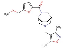 (1S*,5R*)-3-[(3,5-dimethylisoxazol-4-yl)methyl]-6-[5-(methoxymethyl)-2-furoyl]-3,6-diazabicyclo[3.2.2]nonane