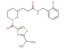 N-(2-chlorobenzyl)-3-{1-[(2-isopropyl-1,3-thiazol-4-yl)carbonyl]-3-piperidinyl}propanamide