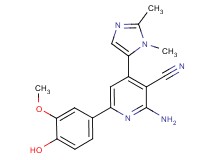 2-amino-4-(1,2-dimethyl-1H-imidazol-5-yl)-6-(4-hydroxy-3-methoxyphenyl)nicotinonitrile