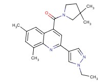 4-[(3,3-dimethylpyrrolidin-1-yl)carbonyl]-2-(1-ethyl-1H-pyrazol-4-yl)-6,8-dimethylquinoline
