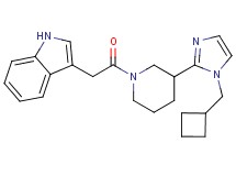 3-(2-{3-[1-(cyclobutylmethyl)-1H-imidazol-2-yl]piperidin-1-yl}-2-oxoethyl)-1H-indole