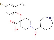 1-(azepan-4-ylcarbonyl)-4-(4-fluoro-2-methylphenoxy)piperidine-4-carboxylic acid