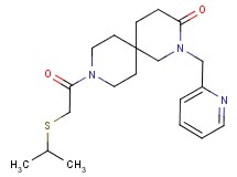 9-[(isopropylthio)acetyl]-2-(pyridin-2-ylmethyl)-2,9-diazaspiro[5.5]undecan-3-one