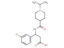 3-(3-chlorophenyl)-3-{[(1-isopropyl-4-piperidinyl)carbonyl]amino}propanoic acid