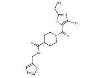 1-[(2-ethyl-4-methyl-1,3-thiazol-5-yl)carbonyl]-N-(2-furylmethyl)piperidine-4-carboxamide