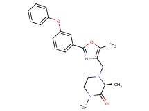 (3S)-1,3-dimethyl-4-{[5-methyl-2-(3-phenoxyphenyl)-1,3-oxazol-4-yl]methyl}-2-piperazinone