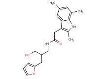 N-[3-(2-furyl)-2-(hydroxymethyl)propyl]-2-(2,5,7-trimethyl-1H-indol-3-yl)acetamide