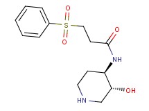 N-[rel-(3R,4R)-3-hydroxy-4-piperidinyl]-3-(phenylsulfonyl)propanamide hydrochloride