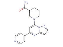 1-[5-(4-pyridinyl)pyrazolo[1,5-a]pyrimidin-7-yl]-3-piperidinecarboxamide