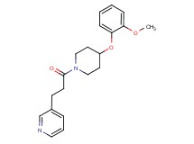 3-{3-[4-(2-methoxyphenoxy)-1-piperidinyl]-3-oxopropyl}pyridine