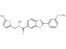2-(3-methoxyphenyl)-N-methyl-N-[(5-methyl-2-furyl)methyl]-1,3-benzoxazole-6-carboxamide