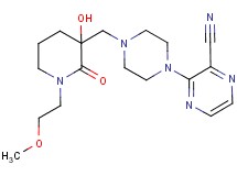 3-(4-{[3-hydroxy-1-(2-methoxyethyl)-2-oxopiperidin-3-yl]methyl}piperazin-1-yl)pyrazine-2-carbonitrile