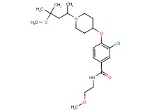 3-chloro-4-({1-[1,3-dimethyl-3-(methylthio)butyl]-4-piperidinyl}oxy)-N-(2-methoxyethyl)benzamide