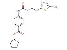 cyclopentyl 4-[({[2-(5-amino-1,3,4-thiadiazol-2-yl)ethyl]amino}carbonyl)amino]benzoate