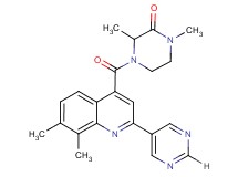 4-[(7,8-dimethyl-2-pyrimidin-5-ylquinolin-4-yl)carbonyl]-1,3-dimethylpiperazin-2-one