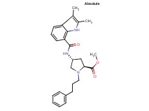 methyl (4R)-4-{[(2,3-dimethyl-1H-indol-7-yl)carbonyl]amino}-1-(3-phenylpropyl)-L-prolinate