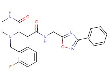 2-[1-(2-fluorobenzyl)-3-oxo-2-piperazinyl]-N-[(3-phenyl-1,2,4-oxadiazol-5-yl)methyl]acetamide