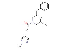 N-isobutyl-3-(1-methyl-1H-pyrazol-4-yl)-N-[(2E)-3-phenylprop-2-en-1-yl]propanamide