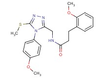 3-(2-methoxyphenyl)-N-{[4-(4-methoxyphenyl)-5-(methylthio)-4H-1,2,4-triazol-3-yl]methyl}propanamide