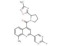 8-methyl-4-{[2-(3-methyl-1,2,4-oxadiazol-5-yl)pyrrolidin-1-yl]carbonyl}-2-pyrimidin-5-ylquinoline