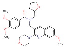 3,4-dimethoxy-N-{[7-methoxy-2-(4-morpholinyl)-3-quinolinyl]methyl}-N-(tetrahydro-2-furanylmethyl)benzamide