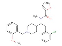 N-{2-(2-chlorophenyl)-1-[1-(2-methoxybenzyl)-4-piperidinyl]ethyl}-N-methyl-2-furamide