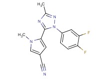 5-[1-(3,4-difluorophenyl)-3-methyl-1H-1,2,4-triazol-5-yl]-1-methyl-1H-pyrrole-3-carbonitrile