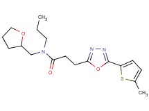 3-[5-(5-methyl-2-thienyl)-1,3,4-oxadiazol-2-yl]-N-propyl-N-(tetrahydro-2-furanylmethyl)propanamide