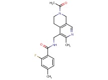 N-[(7-acetyl-3-methyl-5,6,7,8-tetrahydro-2,7-naphthyridin-4-yl)methyl]-2-fluoro-4-methylbenzamide