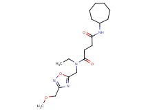 N'-cycloheptyl-N-ethyl-N-{[3-(methoxymethyl)-1,2,4-oxadiazol-5-yl]methyl}succinamide