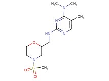 N~4~,N~4~,5-trimethyl-N~2~-{[4-(methylsulfonyl)morpholin-2-yl]methyl}pyrimidine-2,4-diamine