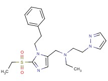 N-ethyl-N-{[2-(ethylsulfonyl)-1-(2-phenylethyl)-1H-imidazol-5-yl]methyl}-2-(1H-pyrazol-1-yl)ethanamine