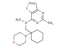 N,2-dimethyl-N-[(1-morpholin-4-ylcyclohexyl)methyl]thieno[3,2-d]pyrimidin-4-amine