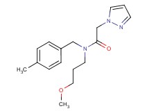 N-(3-methoxypropyl)-N-(4-methylbenzyl)-2-(1H-pyrazol-1-yl)acetamide